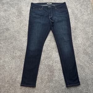 Levis 711 Skinny Jeans Womens 32 Blue Dark Wash Stretch Denim Mid Rise 36x30